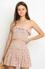 Take Me With You Blush Floral Two Piece Dress