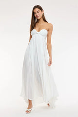 Willow White Strapless Maxi Dress