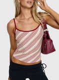 Cosmology Knit Contrast Detail Top Multi Stripe