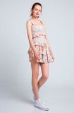 Faye Boho Print Two Piece Smocked Mini Dress
