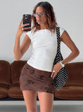 Piazia mini skirt Brown Floral