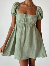 Lets Dance Mini Dress Sage