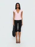 Dalanna Cap Sleeve Top Pink / Lemon Polka