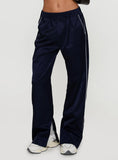 Travalta Satin Track Pant Navy