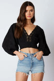 Lola Black Lace Crop Top