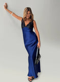 Voila Lace Maxi Dress Navy Black