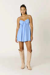 Lucy Light Blue Romper Dress
