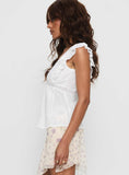 Luannah Babydoll Top White