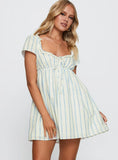 Monsterrat Mini Dress Blue Stripe