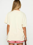 Born To Live Wild Graphic Top White