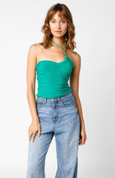 Cassia Green Halter Top