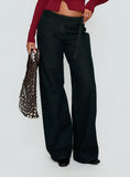 Boxie Mid Rise Wide Leg Jeans Washed Black