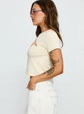Dearly Loved Graphic Baby Tee Cream
