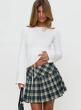 Winn dixie Pleated Mini Skirt Check