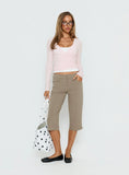 Sylka Long Sleeve Jersey Wrap Top Ballet Pink