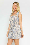 Delilah Blush and Blue Snake Print Dress