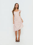 Avaline Asymmetrical Midi Skirt Pink