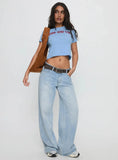 This And Yap Graphic Top Blue Red