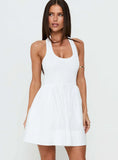 These Words Halter Mini Dress White