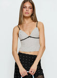 Audreana Cami Top White Polka