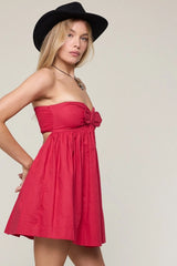 Mckenna Red Strapless Mini Dress