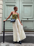Gilchrist Low Rise Maxi Skirt Ivory Low impact