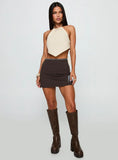 Just Imagine Tie Back Top Beige