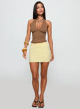 Karley Low Waist Mini Skirt Lemon