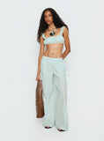 Talyssa Elasticated Waist Pants Blue Stripe