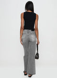 Henesey High Rise Straight Leg Jeans Washed Grey