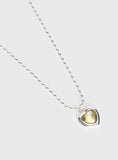 Wishes Granted Dainty Pendant Necklace Silver Yellow
