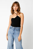 Cassia Black Halter Top