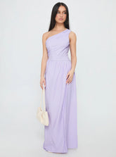 Allicia One Shoulder Maxi Dress Purple
