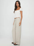 Syrena Tailored Wide Leg Pant Natural