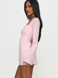 Bombshell Long Sleeve Mini Dress Pink
