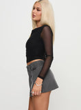 Statuette Buckle Mini Skort Grey