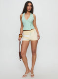 Save A Seat Wrap Halter Top Green Stripe