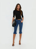 Kissimo Kick Flare Capri Pants Indigo Blue