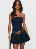 In Bloom Mini Dress Indigo