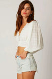Lola White Lace Crop Top