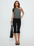 Alysson One Shoulder Top Grey