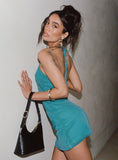 Armonia Mini Dress Teal Petite