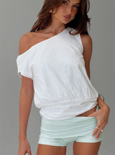 Emmi Off Shoulder Baggy Top White