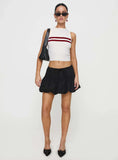 Dear London Bubble Hem Mini Skirt Black