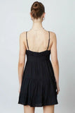 Mademoiselle Black Babydoll Mini Dress