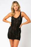 Island Time Black Crochet Swim Cover Up
