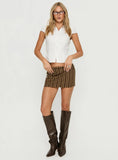 Emogene Mini Skirt Brown Stripe