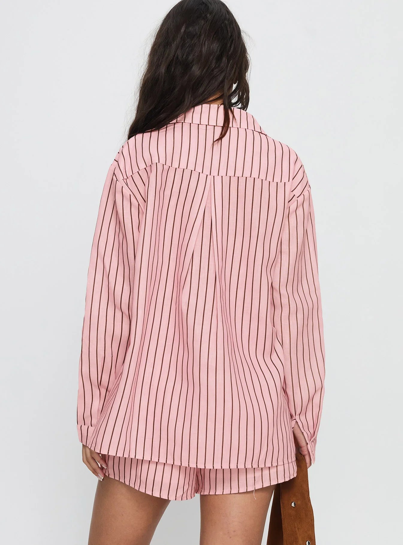 Chloe Set Pink Brown Stripe