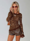 Jasette Sheer Long Sleeve Top Multi Floral