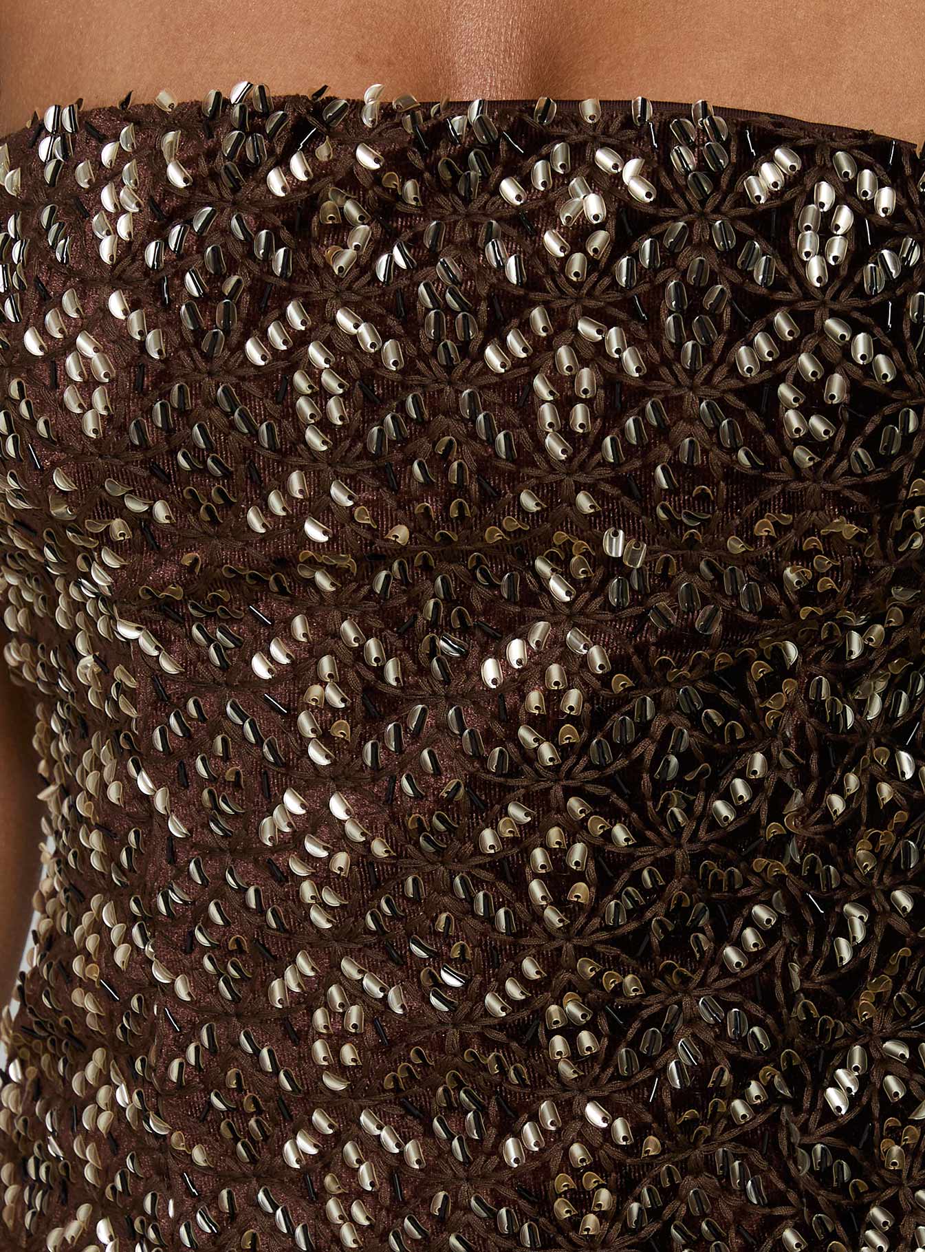Zaraya Strapless Mini Dress Bronze